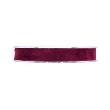 NASTRO DOUBLE VELVET mm15x7mt BORDEAUX