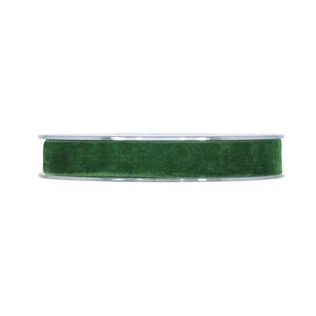 NASTRO DOUBLE VELVET mm15x7mt VERDE SCURO