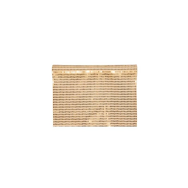 RUNNER VELVET GOLDEN RHOMBUS cm28x2,5mt ORO