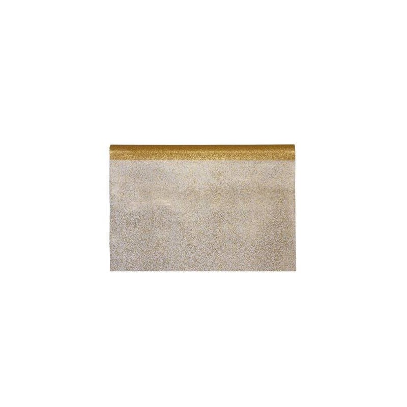 RUNNER IN TULLE HOT FOIL cm48x5mt ORO