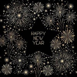 TOVAGLIOLI 33x33cm GOLDEN NEW YEAR 20pz