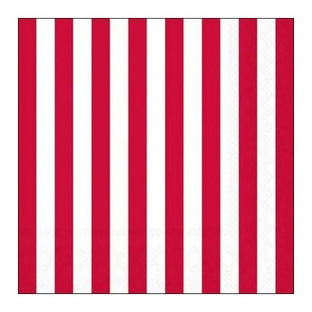 TOVAGLIOLI 33X33 STRISCIA ROSSA 20pz