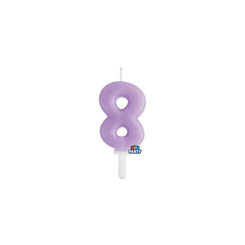 CANDELINA NUMERO 8 TINY PLUMP LILLA 7cm