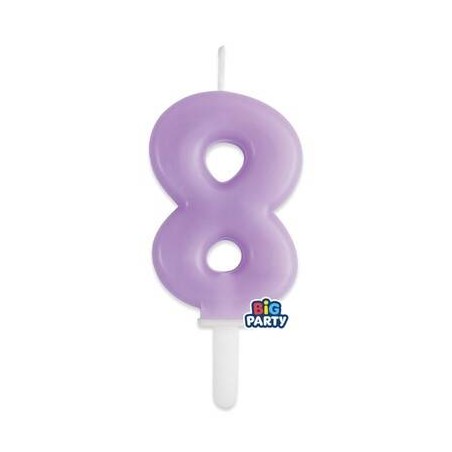 CANDELINA NUMERO 8 TINY PLUMP LILLA 7cm