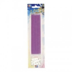 CANDELE MATITE C/SUPPORTO 15cm GLICINE 12pz