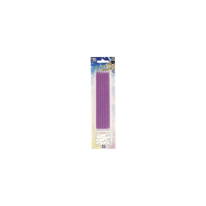 CANDELE MATITE C/SUPPORTO 15cm GLICINE 12pz
