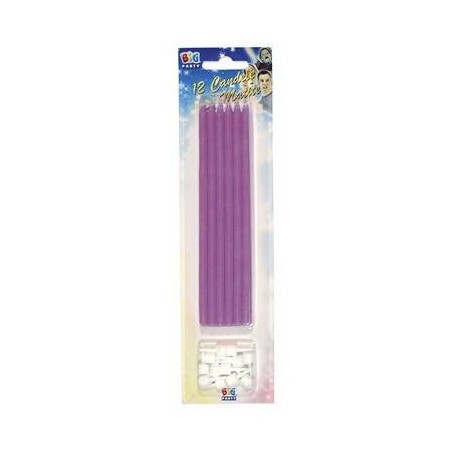 CANDELE MATITE C/SUPPORTO 15cm GLICINE 12pz