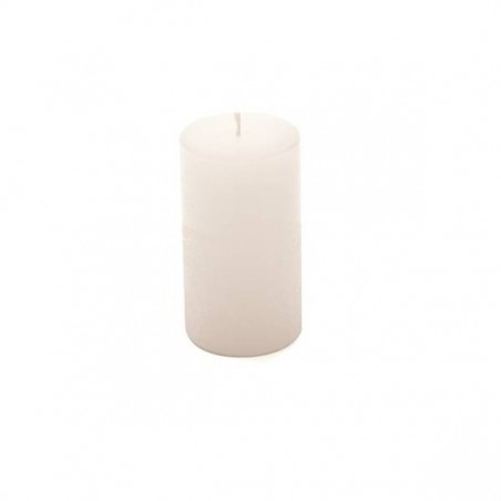 MOCCOLO TONDO CERA BIANCO 6x10cm RUSTICO