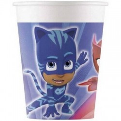 BICCHIERI CARTA 200cc SUPER PIGIAMINI PJ MASKS 8pz
