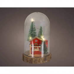 CAMPANA IN VETRO DECO XMAS ø10x17cm