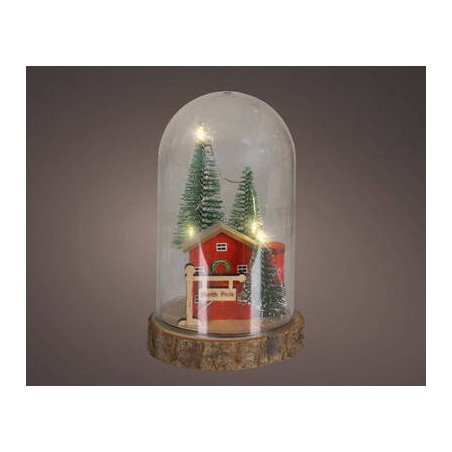 CAMPANA IN VETRO DECO XMAS ø10x17cm