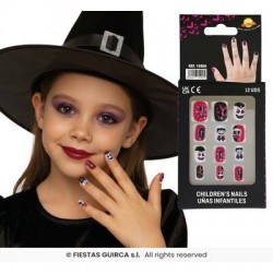 UNGHIE ADESIVE BAMBINA HALLOWEEN VAMPIRI 12pz