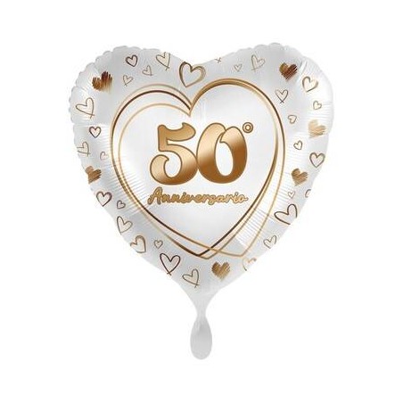 PALLONE MYLAR CUORE 18  50° ANNIVERSARIO