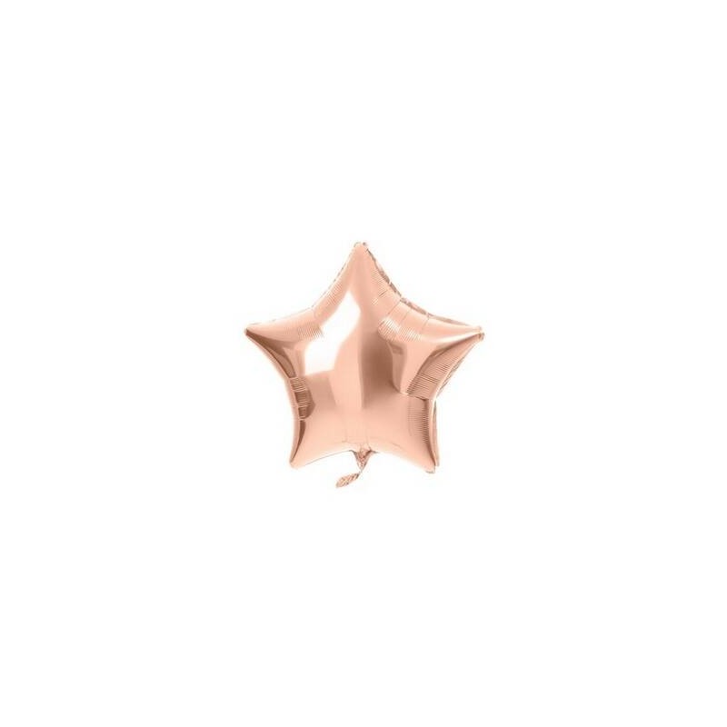 PALLONE MYLAR STELLA 19 48cm ROSE GOLD METAL