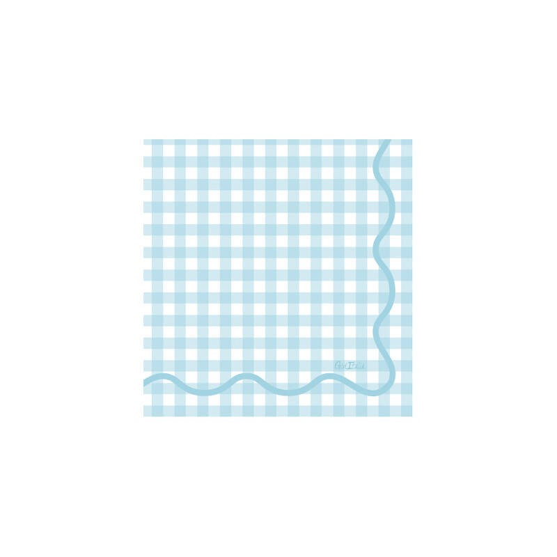 TOVAGLIOLI 33x33 VICHY AZZURRO 16pz