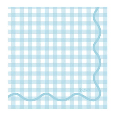 TOVAGLIOLI 33x33 VICHY AZZURRO 16pz