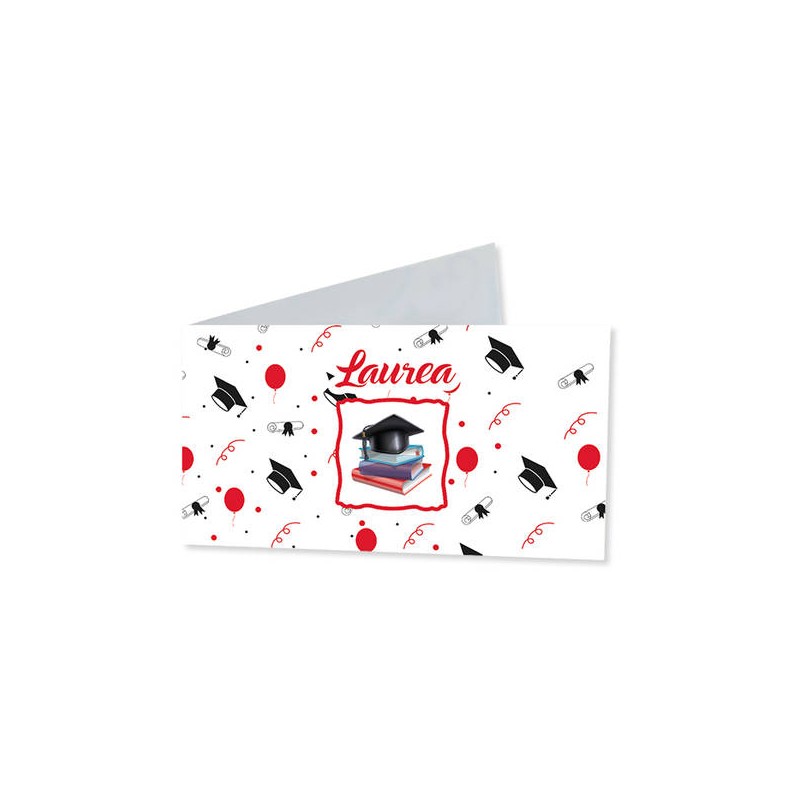 BIGLIETTINO BOMBONIERA 9x2,5cm LA MIA LAUREA 25pz