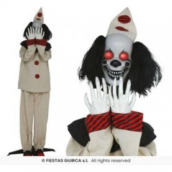 CLOWN SPAVENTOSO CON BASE LUCE SUONO E MOVIMENTO 185cm