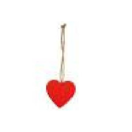 APPLICAZIONE CUORE LEGNO RED 2cm 24pz