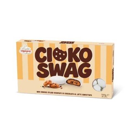 CONFETTI CIOKO SWAG MINI COOKIES RICOPERTI DI CIOCCOLATO AL LATTE E CONFETTATO 500gr