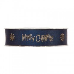 NASTRO TESSUTO MATT MERRY XMAS mm25x15mt BLU