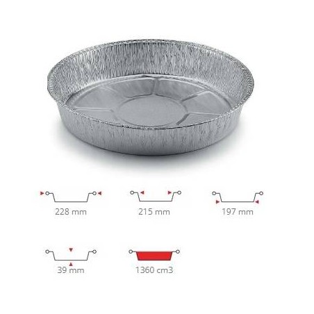 TEGLIA ALLUMINIO TONDA C3G 100pz CONTITAL