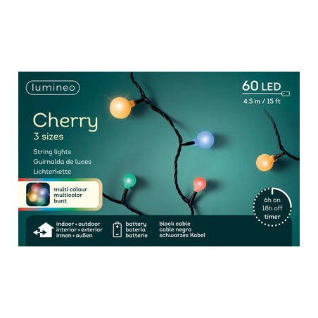 LED CHERRY 3 MIS. 60LUCI 4,5mt MULTICOLOR INT/EST