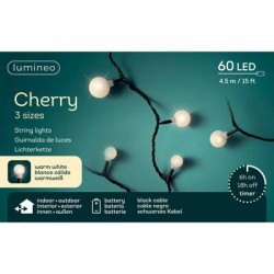LED CHERRY 3 MIS. 60LUCI 4,5mt BIANCO CALDO INT/EST