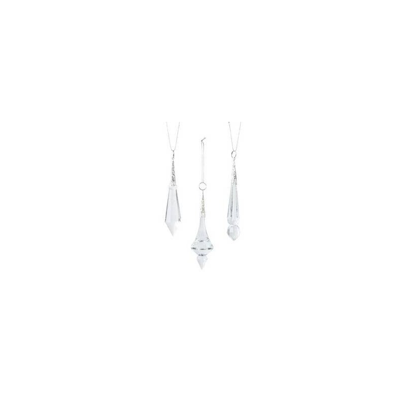 DECORAZIONE CRISTALLO IN VETRO ASS.TA 3xh12,5cm 1pz