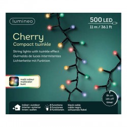 LED CHERRY 500LUCI MULTICOLOR 11mt FILO NERO INT/EST
