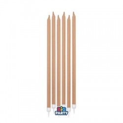 CANDELINE STELO MATITA 15cm CAPPUCCINO 12pz