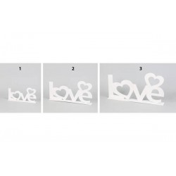 SCRITTA LEGNO LOVE 40cm BIANCA