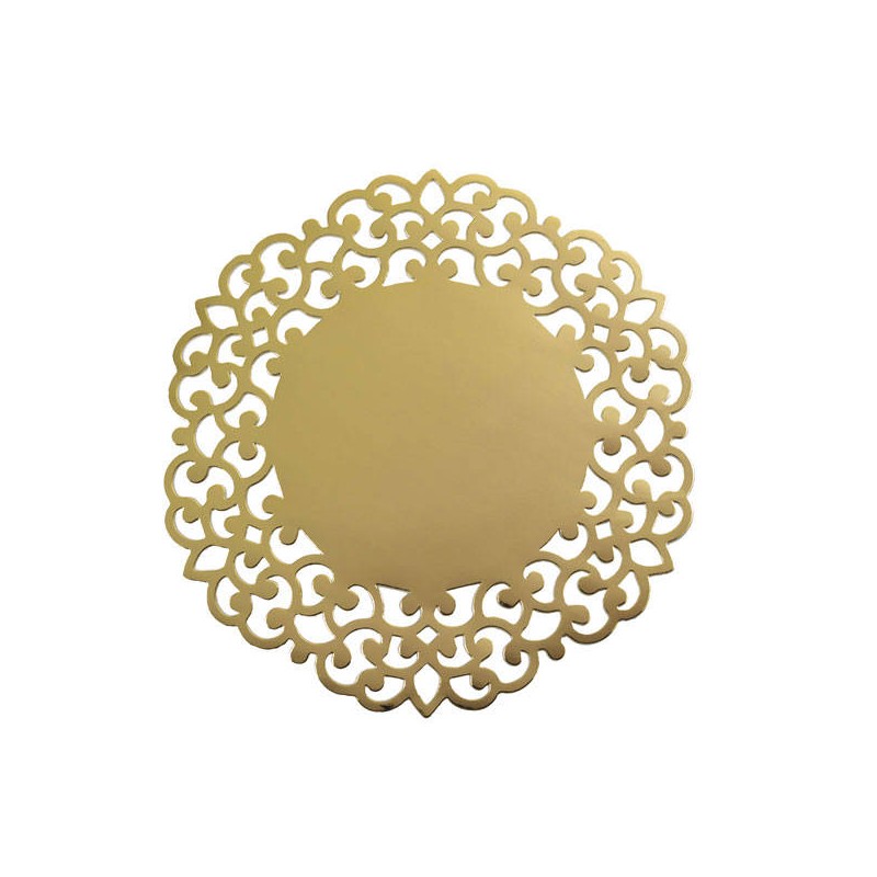 SOTTOPIATTI ORO LASER CUT ø33cm 4pz