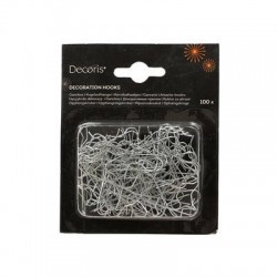 GANCI ARGENTO PER PALLINE H.3,5cm 100pz