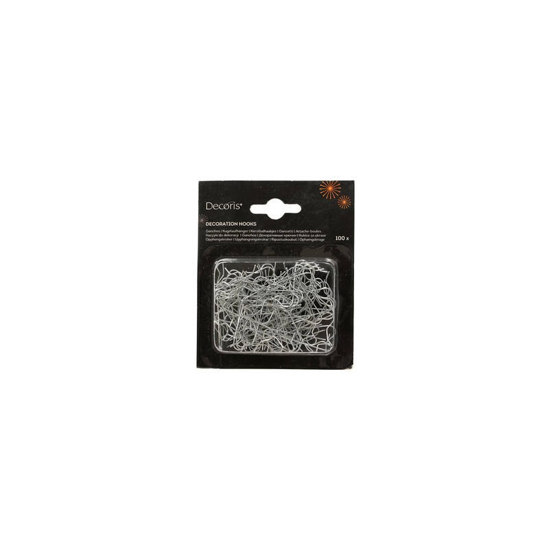 GANCI ARGENTO PER PALLINE H.3,5cm 100pz