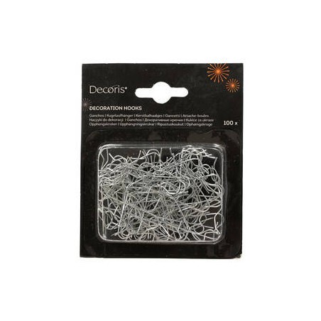 GANCI ARGENTO PER PALLINE H.3,5cm 100pz
