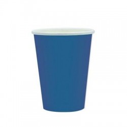 BICCHIERI 200cc ECOLOR BIODEGRADABILI BLU 25pz