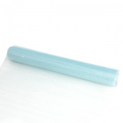 RUNNER cm30x3mt ORGANZA RIGHE AZZURRO