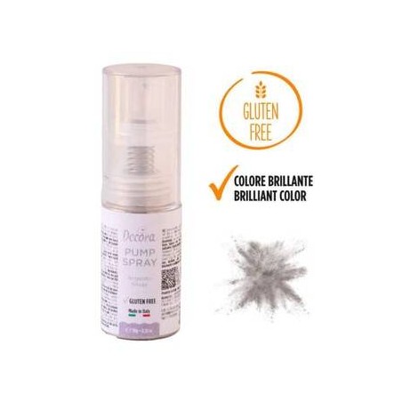 SPRAY PUMP ARGENTO GLITTERATO 10gr