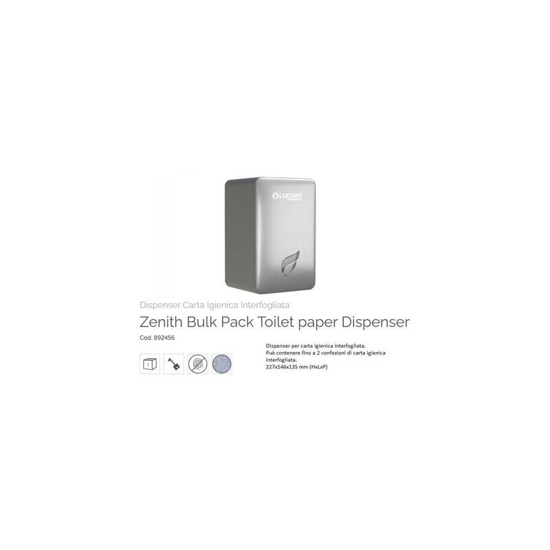 DISPENSER IGIENICA INTERFOGLIATA ACCIAIO SPAZZOLATO LINEA ZENITH ART.892456