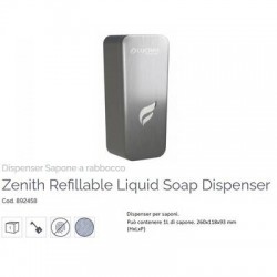 DISPENSER SAPONE RABOCCO 1lt ACCIAIO SPAZZOLATO LINEA ZENITH ART.892458