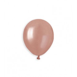 PALLONCINI COLOR 5 12cm ROSE GOLD METAL 100pz