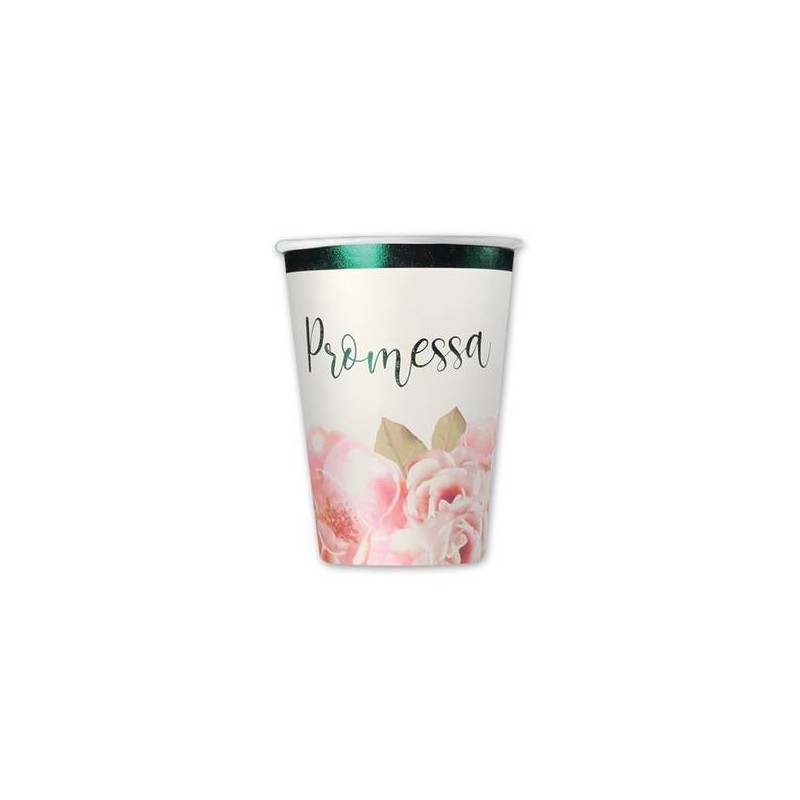 BICCHIERI 200cc PROMESSA FLORAL 8pz
