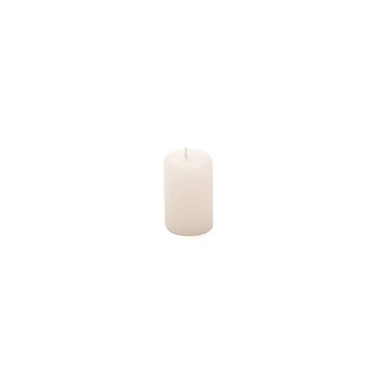 MOCCOLO TONDO CERA BIANCO 3,5x6cm RUSTICO