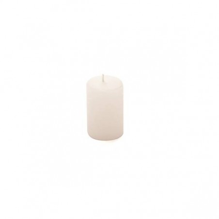 MOCCOLO TONDO CERA BIANCO 3,5x6cm RUSTICO