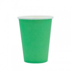 BICCHIERI 200cc ECOLOR BIODEGRADABILI VERDE 25pz