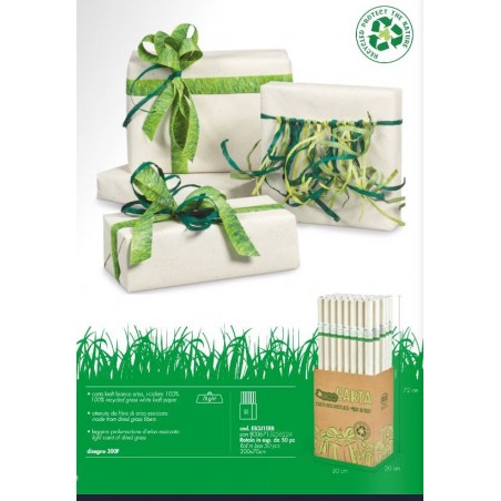 CARTA REGALO ROTOLO ERBA NEUTRA 0,7x2mt REX 1pz