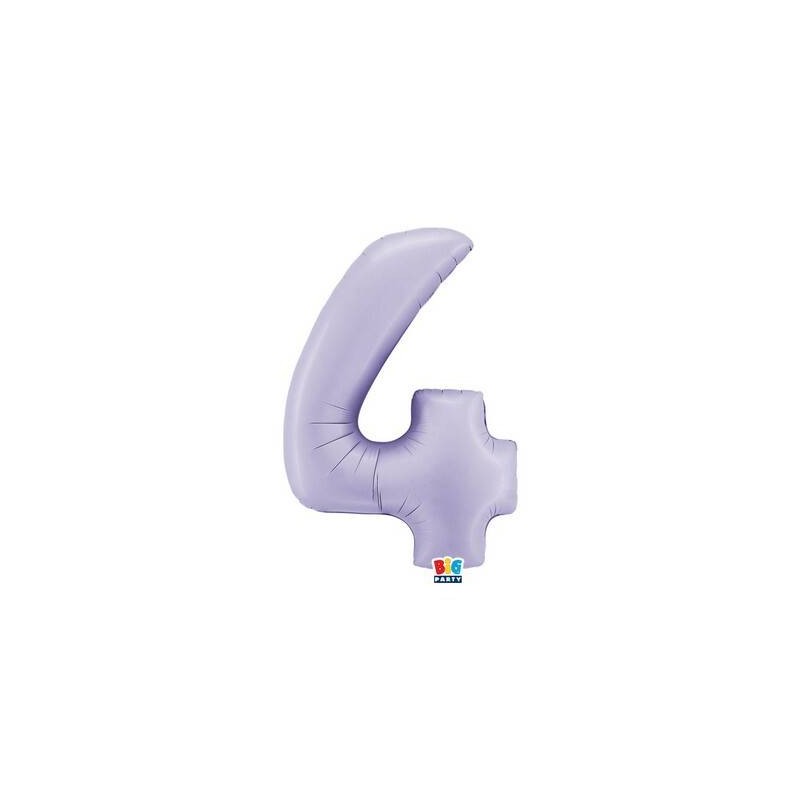 PALLONE NUMERO 4 MYLAR 102cm 40 LILLA