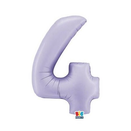 PALLONE NUMERO 4 MYLAR 102cm 40 LILLA