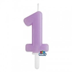 CANDELINA NUMERO 1 TINY PLUMP LILLA 7cm